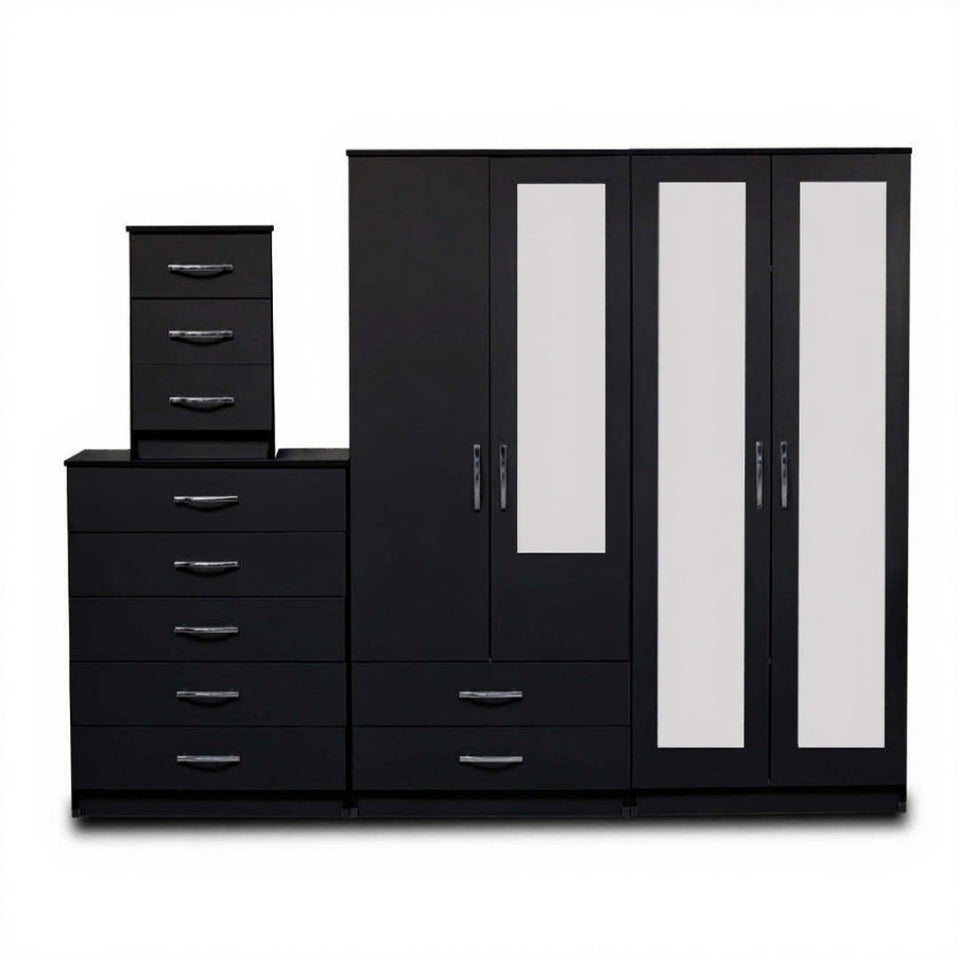 2-FULL, 1-HALF MIRROR (4-DOOR)