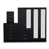 2-FULL, 1-HALF MIRROR (4-DOOR)