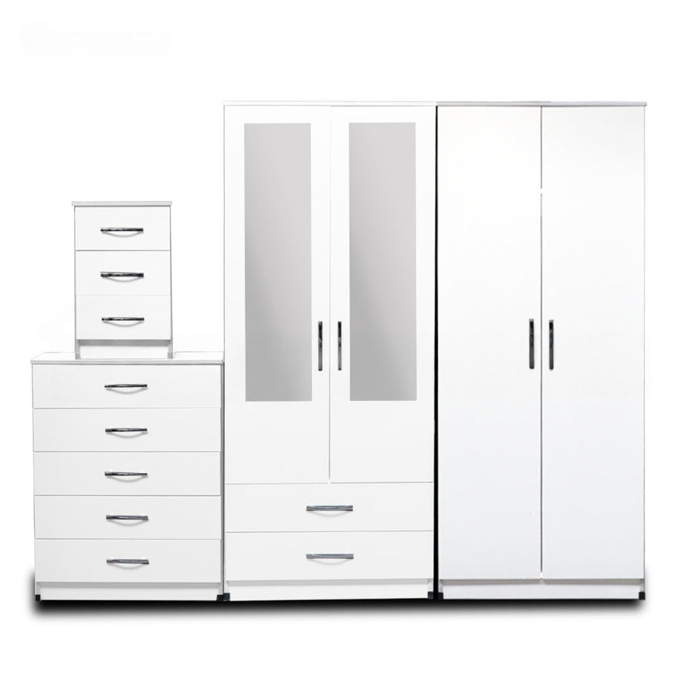 2-HALF MIRROR WITH 2-BOTTOM DRAWERS(4 DOOR)