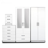 2-HALF MIRROR WITH 2-BOTTOM DRAWERS(4 DOOR)