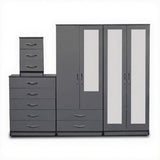 2-FULL, 1-HALF MIRROR (4-DOOR)