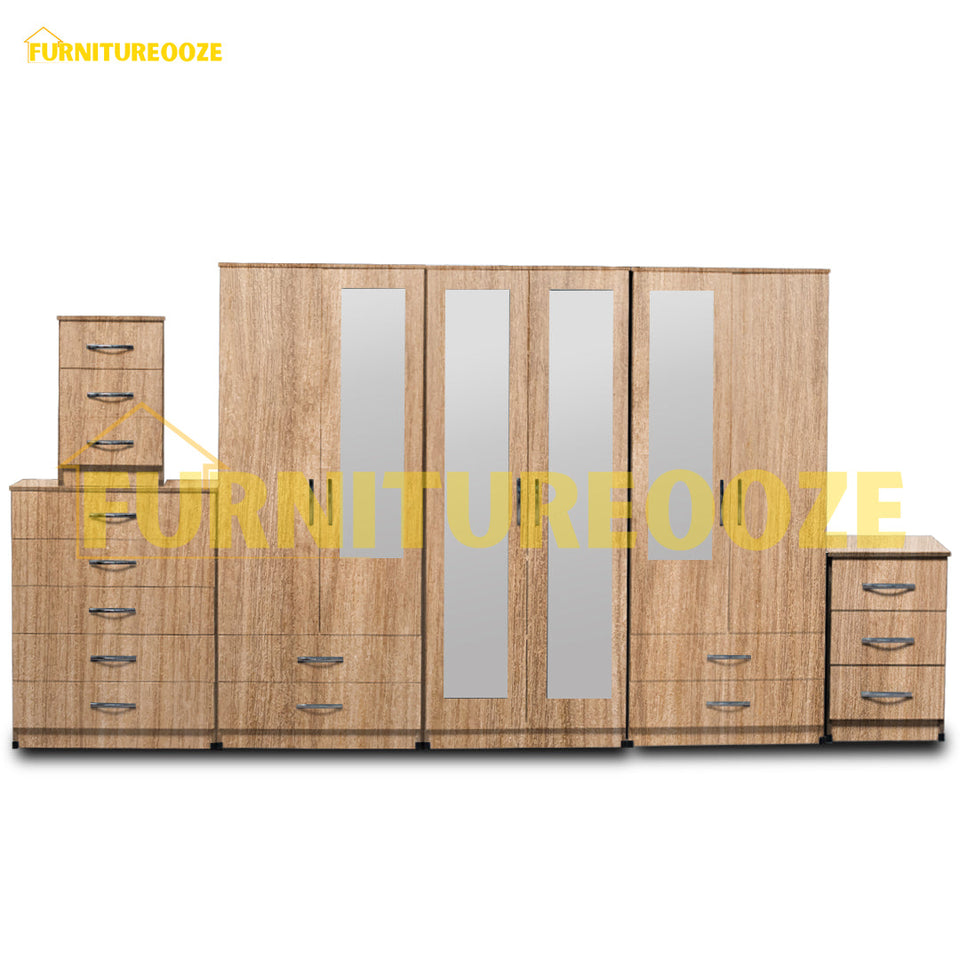 2-FULL, 2-HALF MIRROR (6-DOOR)