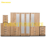 2-FULL, 2-HALF MIRROR (6-DOOR)