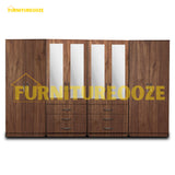 4-HALF MIRROR WITH 6-BOTTOM DRAWERS (8-DOOR)