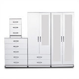 2-FULL, 1-HALF MIRROR (4-DOOR)