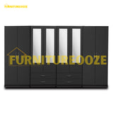 4-HALF MIRROR WITH 4-BOTTOM DRAWERS (8-DOOR)