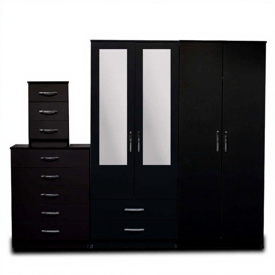 2-HALF MIRROR WITH 2-BOTTOM DRAWERS(4 DOOR)